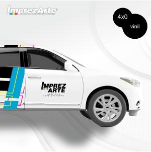 Adesivo Automotivo Vinil Personalizado 4x0 Só Frente   
