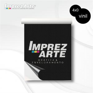 Adesivo Perfurado Vinil Personalizado 4x0  Refile 
