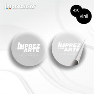 Adesivo transparente com branco Vinil Personalizado 5x0  Refile 