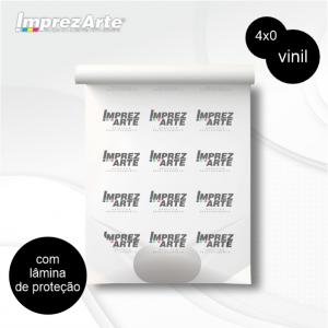 Adesivo transparente laminado Vinil Personalizado 4x0  Refile 