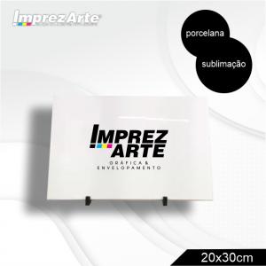 Azulejo 20x30cm Personalizado Porcelana   Sublimação com borda branca  