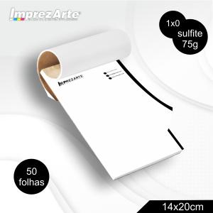TALÕES - 1 VIA Sulfite 75g 14x20cm Preto  Somente colado 50 folhas por bloco