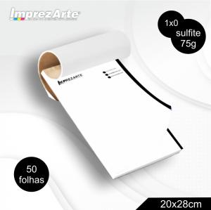 TALÕES - 1 VIA Sulfite 75g 20x28cm Preto  somente colado 50 folhas por bloco