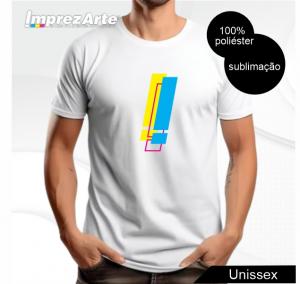 Camisa branca básica 100% Poliéster Adulto Branca Sublimação  