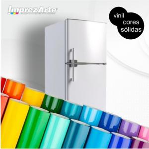 Envelopamento Geladeira adesivo vinil cores sólidas     