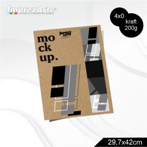 Impressão Kraft 200g A3 4x0 Só Frente   