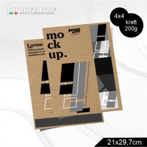 Impressão Kraft 200g A4 4x4 Frente e Verso   