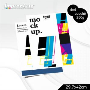 Impressão Couchê 250g A3 4x4 Frente e verso   