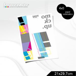 Impressão Papel Sublimático  A4 4x0   
