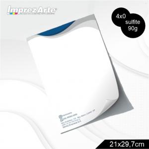 Papel Timbrado Sulfite 90g A4 4x0 Frente colorido verso branco   
