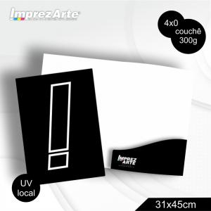 PASTA BOLSA PERSONALIZADA COUCHÊ 300G LAM FOSCA E VERNIZ LOCALIZADO  31X45CM 4X0   