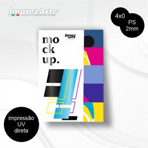 Placa Ps - Uv na placa 2mm  2mm 4 Cores Fosco  impressão UV direto na placa (não indicado para área externa)