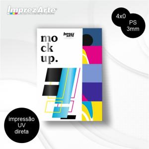 Placa Ps - Uv na placa 3mm  3mm 4 Cores Fosco  impressão UV direto na placa
